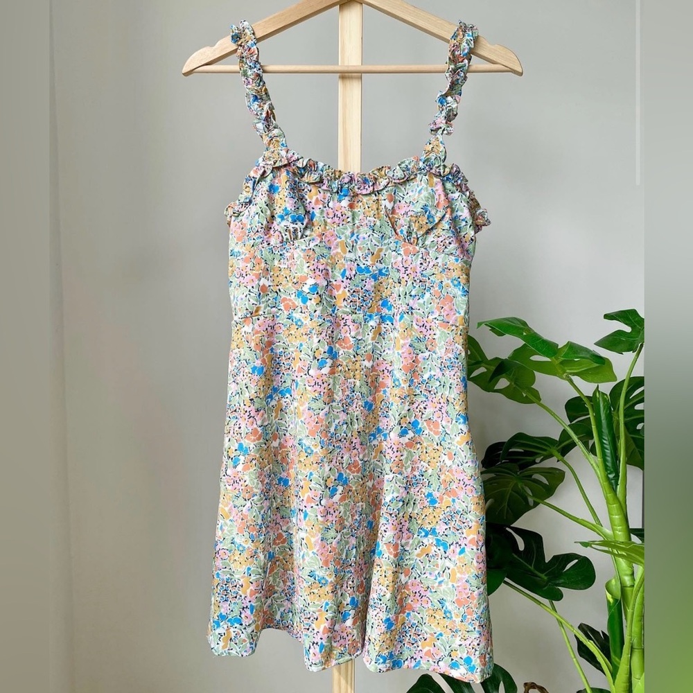 Zara multi color floral dress